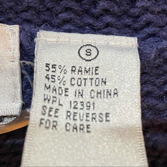 Vintage Sweater Button Front V-neck Eclectic Hand Knitted Diamond Flower - Picture 9 of 10